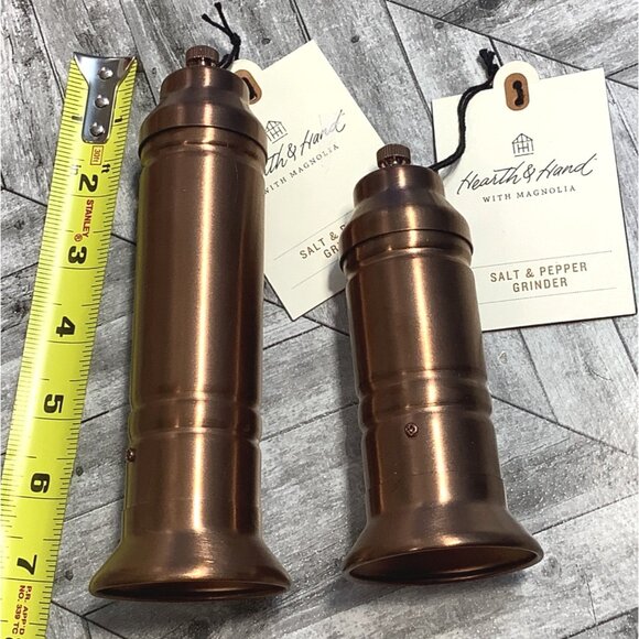 Set of Hearth & Hand Magnolia Copper Finish Salt & Pepper Grinder - Picture 5 of 6